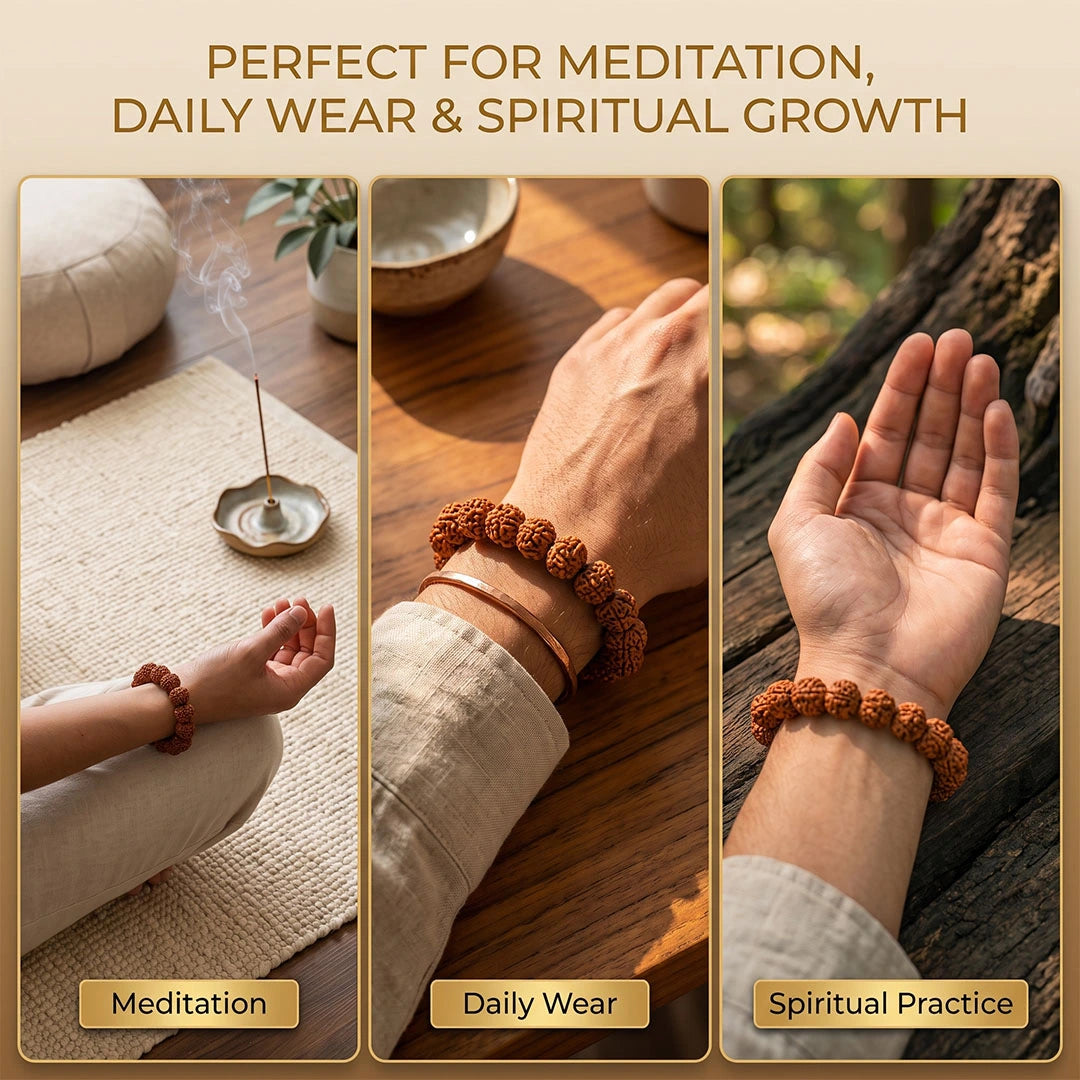Shiv Kripa Rudraksha Bracelet (5 Mukhi Rudraksha)