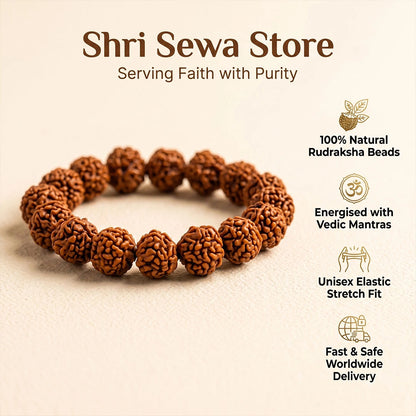 Shiv Kripa Rudraksha Bracelet (5 Mukhi Rudraksha)