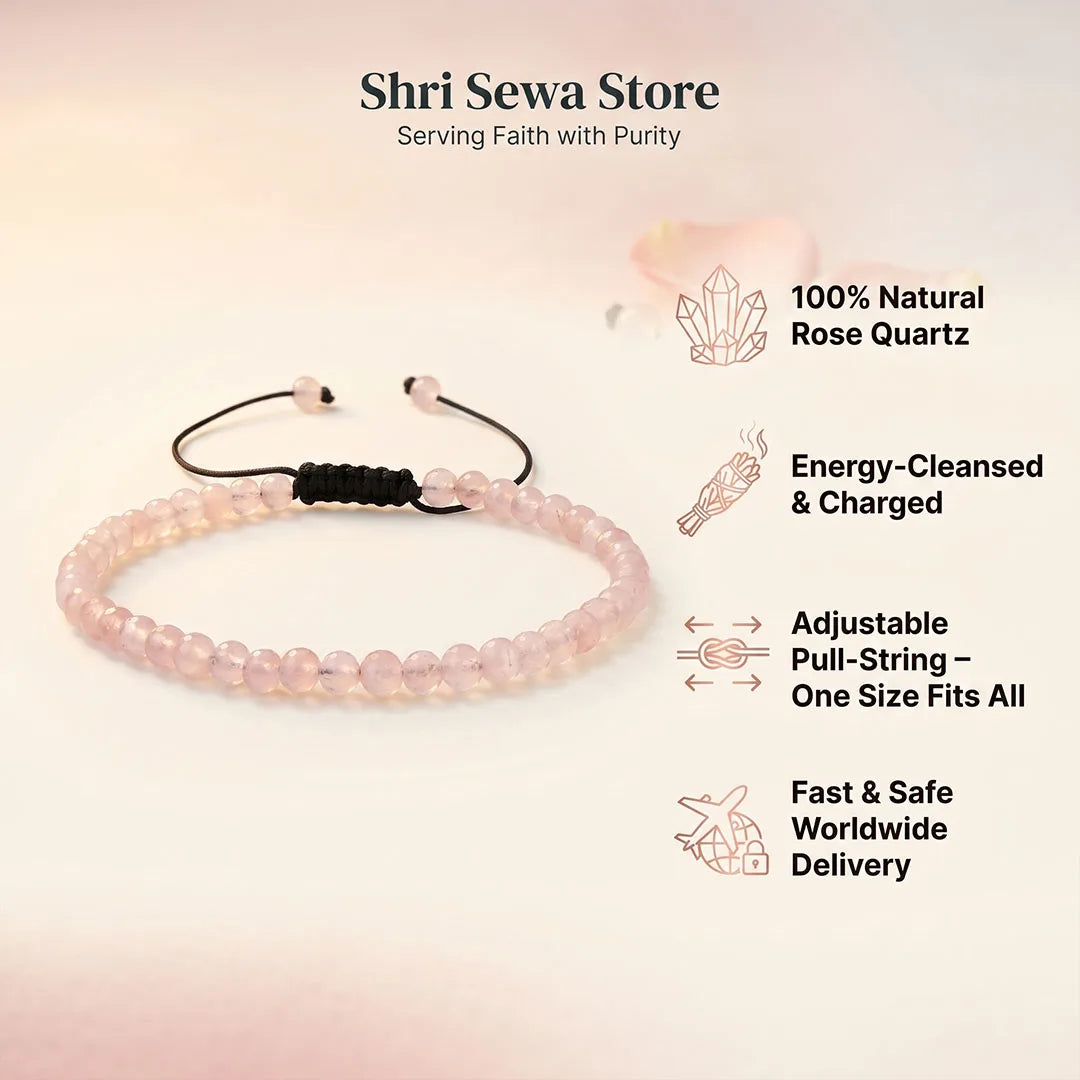 Prem Dhaara Anklet (Rose Quartz)