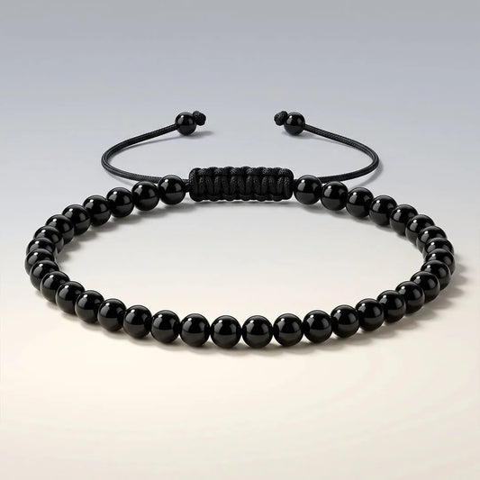 Raksha Kavach Anklet (Black Obsidian)