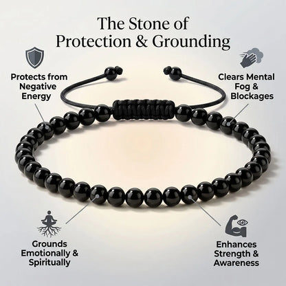 Raksha Kavach Anklet (Black Obsidian)