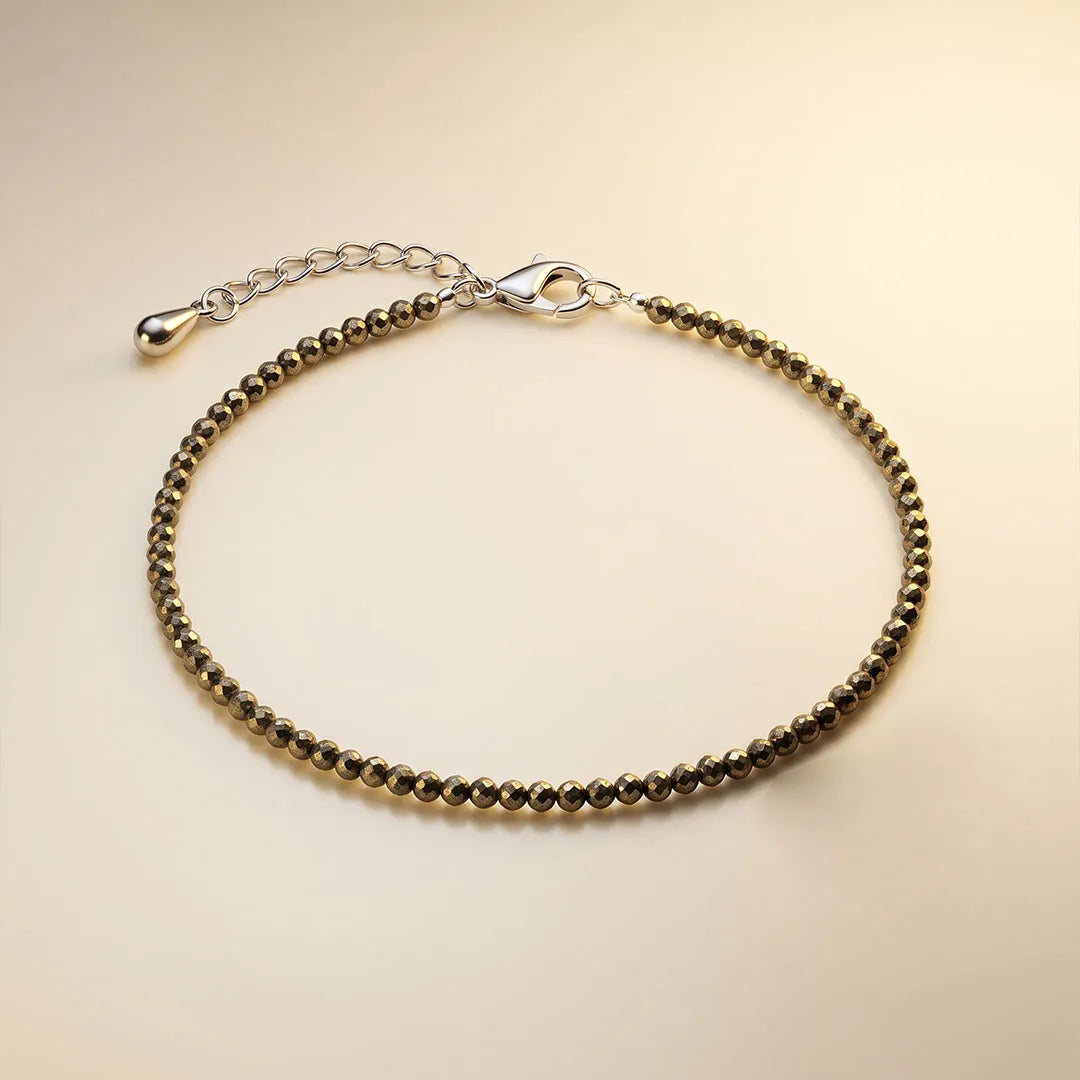 Dhan Varsha Anklet (Raw Pyrite)