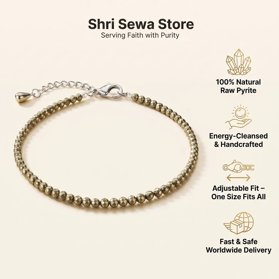 Dhan Varsha Anklet (Raw Pyrite)