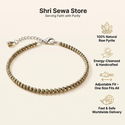 Dhan Varsha Anklet (Raw Pyrite)