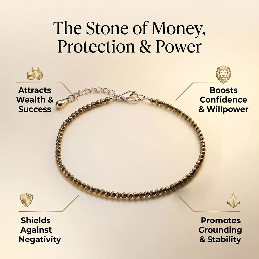 Dhan Varsha Anklet (Raw Pyrite)