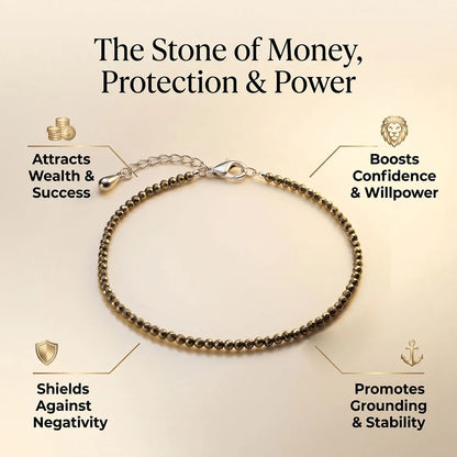 Dhan Varsha Anklet (Raw Pyrite)