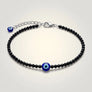 Nazar Suraksha Anklet (Black Tourmaline + Evil Eye)