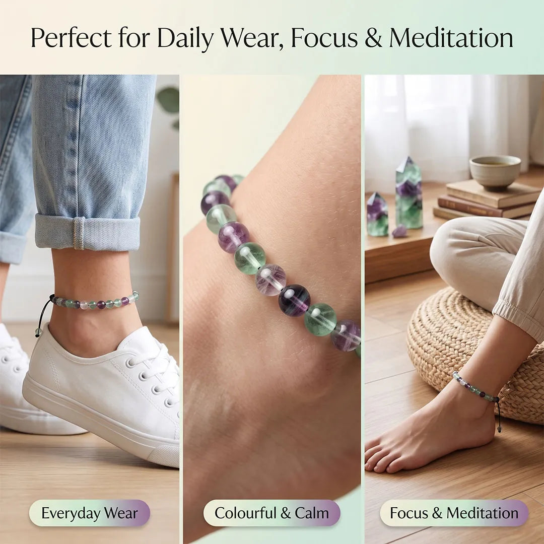 Ekagra Anklet (Fluorite)