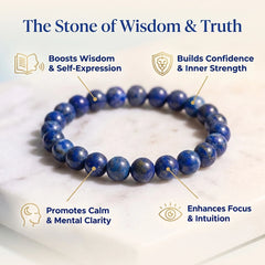 Vidya Buddhi Bracelet (Lapis Lazuli)