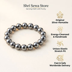 Sthirta Plus Bracelet (Hematite Gemstone, 8mm)