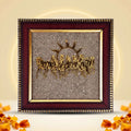 Saat Ashwa Vijay Frame (Seven Horses on Raw Pyrite Frame)