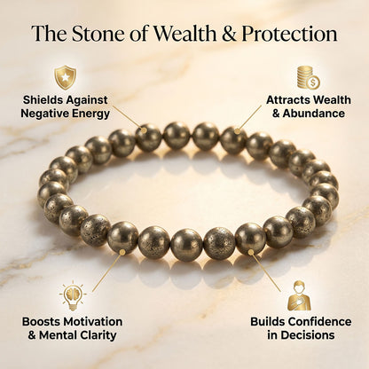 Dhan Varsha Bracelet (Raw Pyrite)